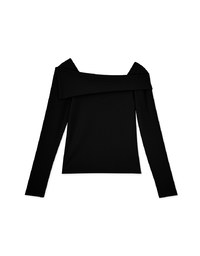 Square Neck Turn Up Striped Top