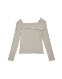 Square Neck Turn Up Striped Top