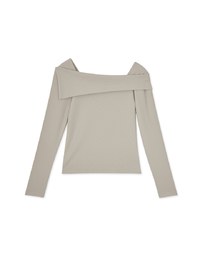 Square Neck Turn Up Striped Top