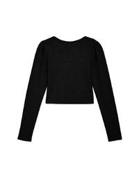 【Porima' Picks】U Neck Straight Grain Crop Fit Top