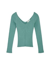 V Neck Long Sleeve Knit Fit Top