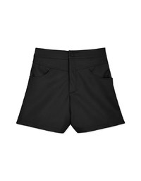 Tailored High Waisted Faux Leather Shorts
