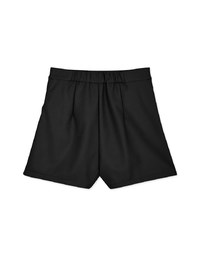 Tailored High Waisted Faux Leather Shorts