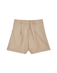Tailored High Waisted Faux Leather Shorts