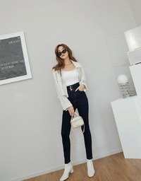 High Waisted Slim Fit Denim Jeans Pants