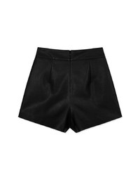 【Porima' Picks】Small V High Waisted Slim Faux Leather Shorts