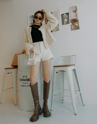 Classic Tweed Textured Shorts