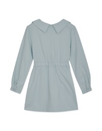 Stitched Lapel Denim Jeans Mini Dress