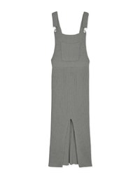 Slit Knit Suspender Maxi Dress