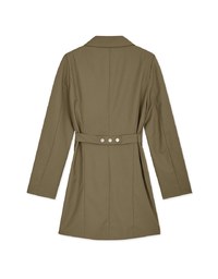 Double Belted Suit Dress (With Shoulder Pads)