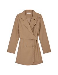 Double Belted Suit Dress (With Shoulder Pads)
