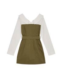 Button-Down Blouse Shirt s Mini Dress (With Belt)