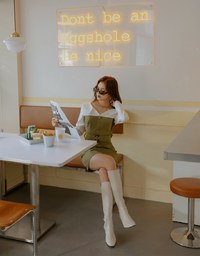 Button-Down Blouse Shirt s Mini Dress (With Belt)