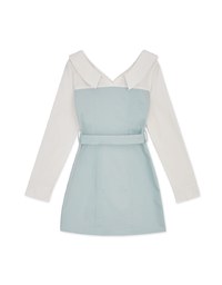 Button-Down Blouse Shirt s Mini Dress (With Belt)