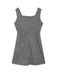 Side Button Style Wide Shoulder Cami Mini Dress