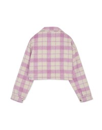 Plaid Lapel Fluffy Loose Blazer Jacket