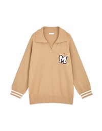 Preppy Lapel Collar Knit Top