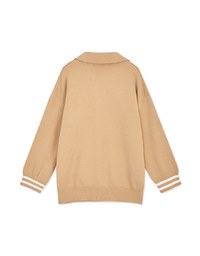 Preppy Lapel Collar Knit Top