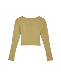 Round Neck Knit FItted Crop Top