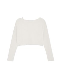 Single Strap Buttoned Knit Crop Top