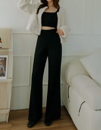 High Waisted Knit Knit Loose Pants