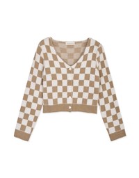 【Porima' Picks】 Tweed Plaid Knit Crop Top