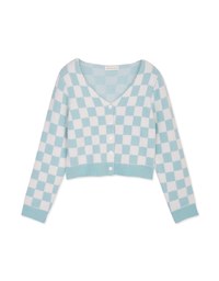 【Porima' Picks】 Tweed Plaid Knit Crop Top