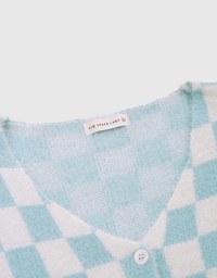 【Porima' Picks】 Tweed Plaid Knit Crop Top