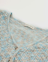 【Porima' Picks】V Neck Mixed Color Buttoned Knit Crop Top