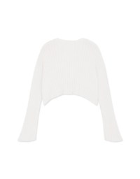 Button-Up Knit Cropped Top
