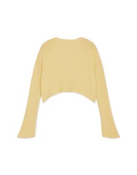 Button-Up Knit Cropped Top