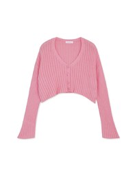 Button-Up Knit Cropped Top