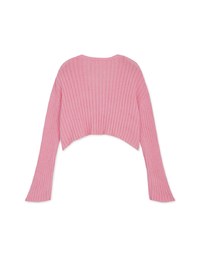 Button-Up Knit Cropped Top