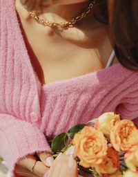 Button-Up Knit Cropped Top