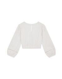 Heart Neck Embroidered Top