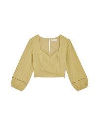 Heart Neck Embroidered Top