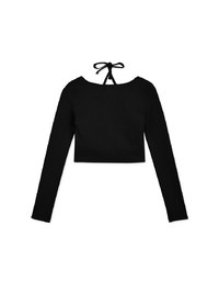 Cross Neck Strap Fake Two Piece Knit Crop Top