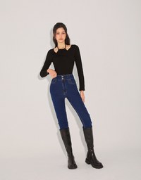Halter Layered Knit Top