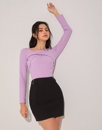 Halter Layered Knit Top
