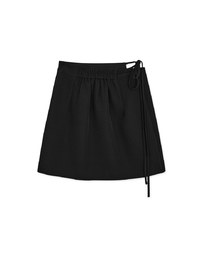 Side Cutout Tie Slit Skirt