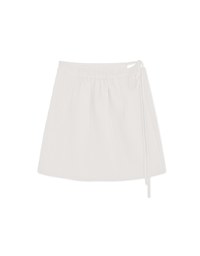Side Cutout Tie Slit Skirt