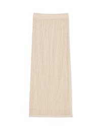 Cutout Textured Bodycon Slit Skirt