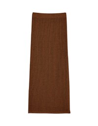Cutout Textured Bodycon Slit Skirt