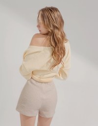 Diagonal Button Checked Skorts