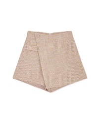 Diagonal Button Checked Skorts