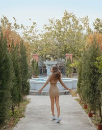 Two-Piece Sheer Knit Fitted Dress
