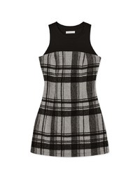 Playful Splica Plaid Vest Dress