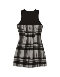 Playful Splica Plaid Vest Dress