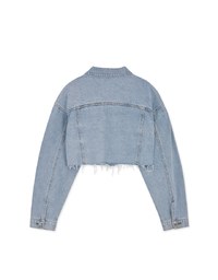 Cropped Oversized Denim Jeans Blazer Jacket
