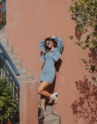 Cropped Oversized Denim Jeans Blazer Jacket